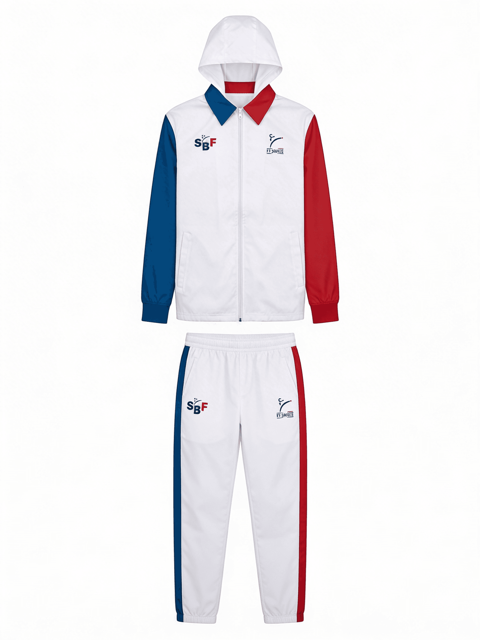 Ensemble Coupe-Vent Public Blanc — Veste + Pantalon