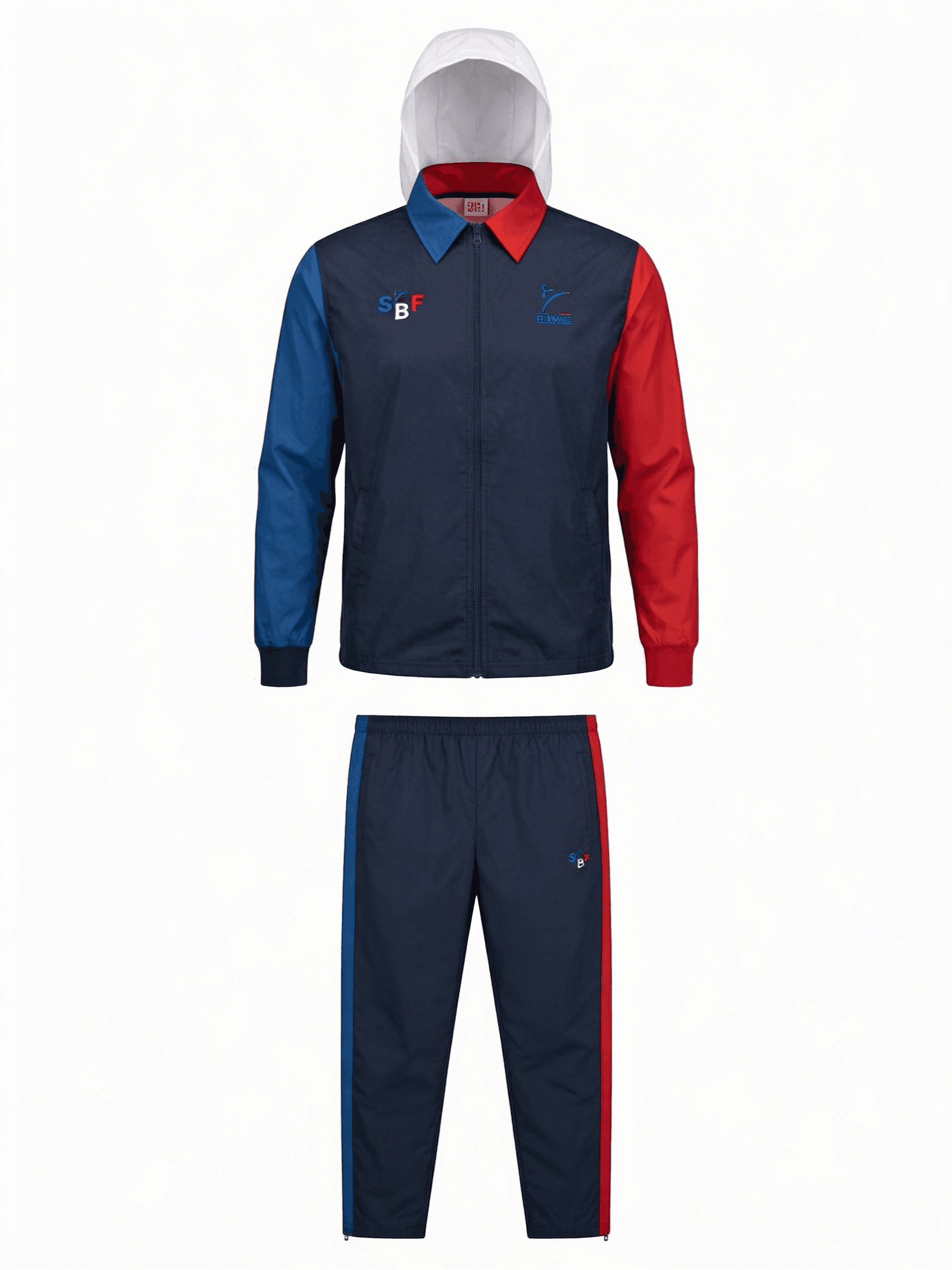 Ensemble Coupe-Vent Public Bleu — Veste + Pantalon