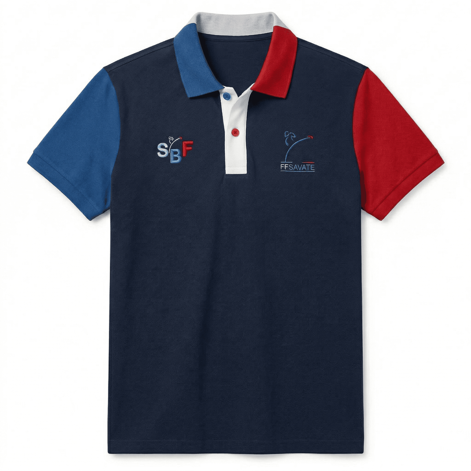 Polo Piqué Coton SBF Bleu — Réplique EDF