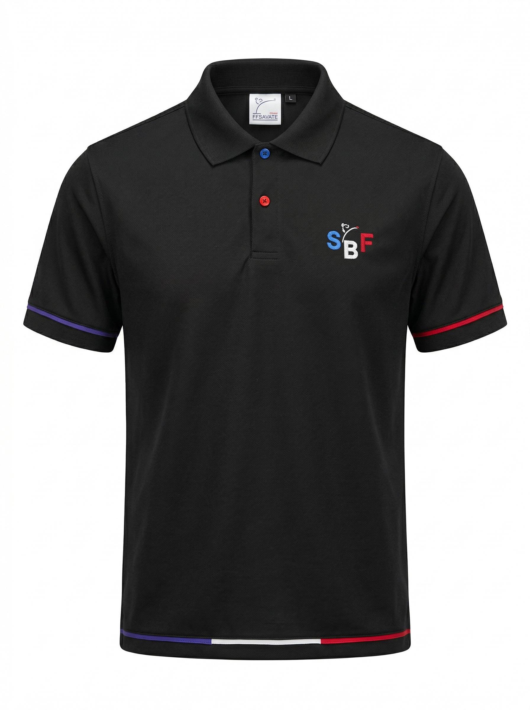 Polo SBF Noir — Devant vue 2