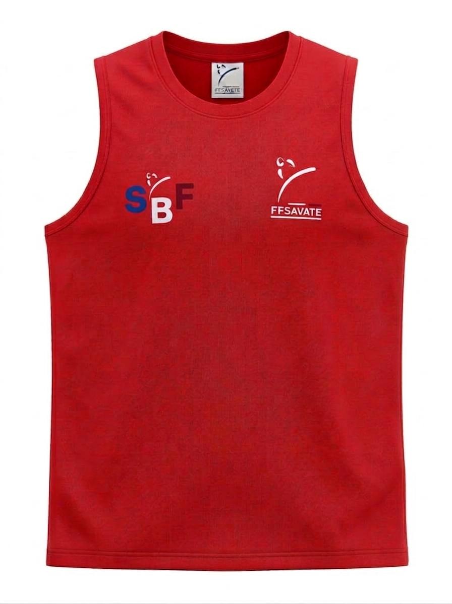 Top Lycra Enfant Savate Rouge — Vue produit