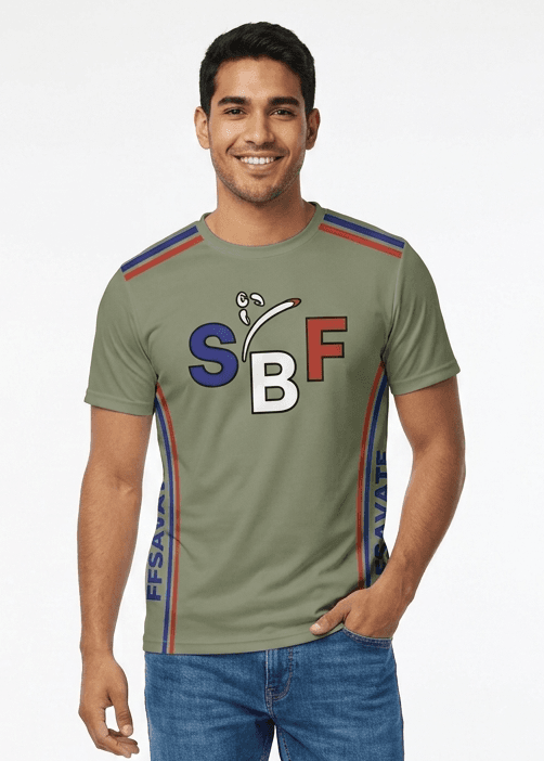 T-Shirt SBF Class Olive — Homme Porté