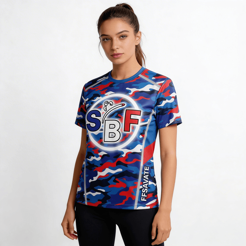 T-Shirt SBF Funny Lycra Bleu