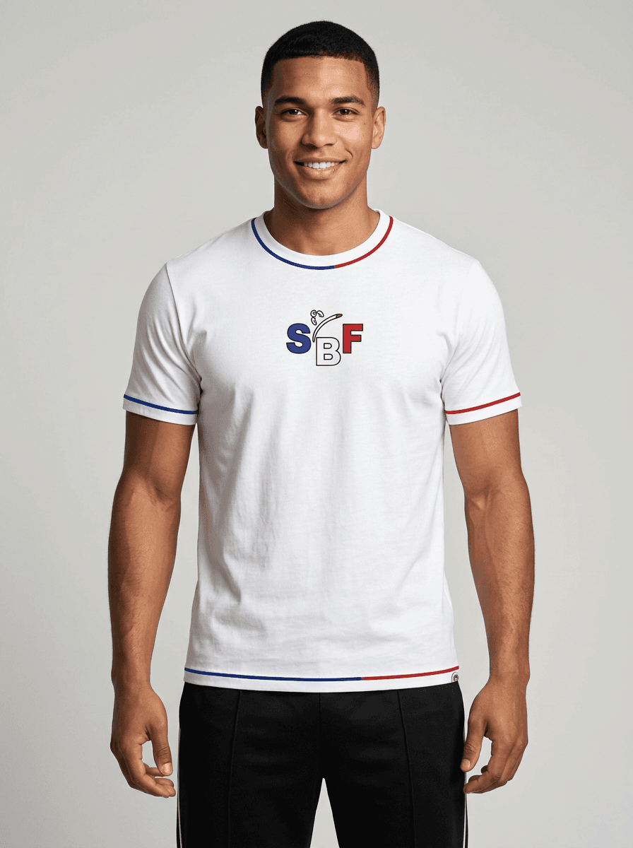 T-Shirt SBF Dynamic Blanc — Homme Porté