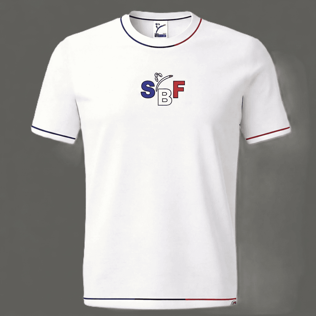 T-Shirt SBF Dynamic Blanc — Vue à plat