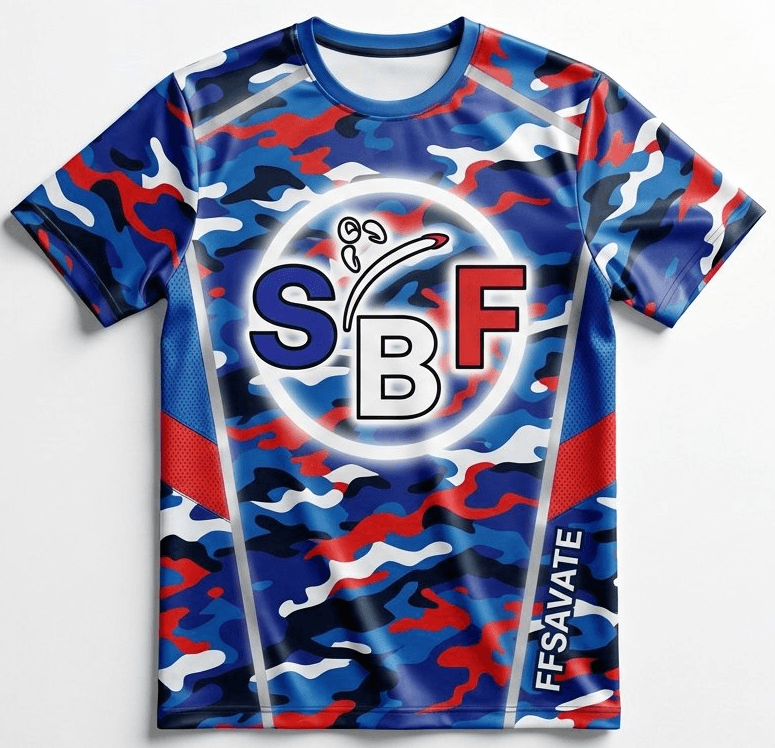T-Shirt SBF Funny — Vue camouflage