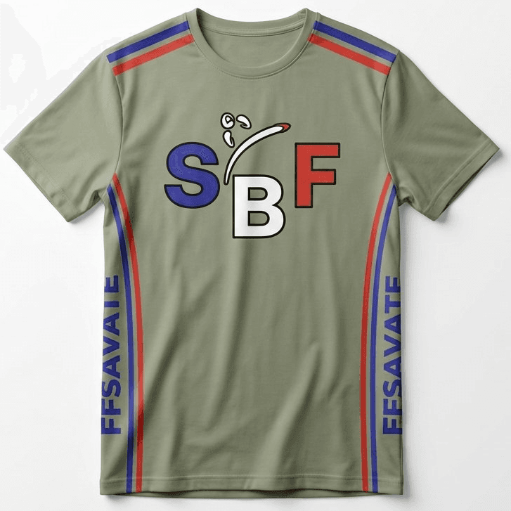 T-Shirt SBF Class Olive — Vue à plat