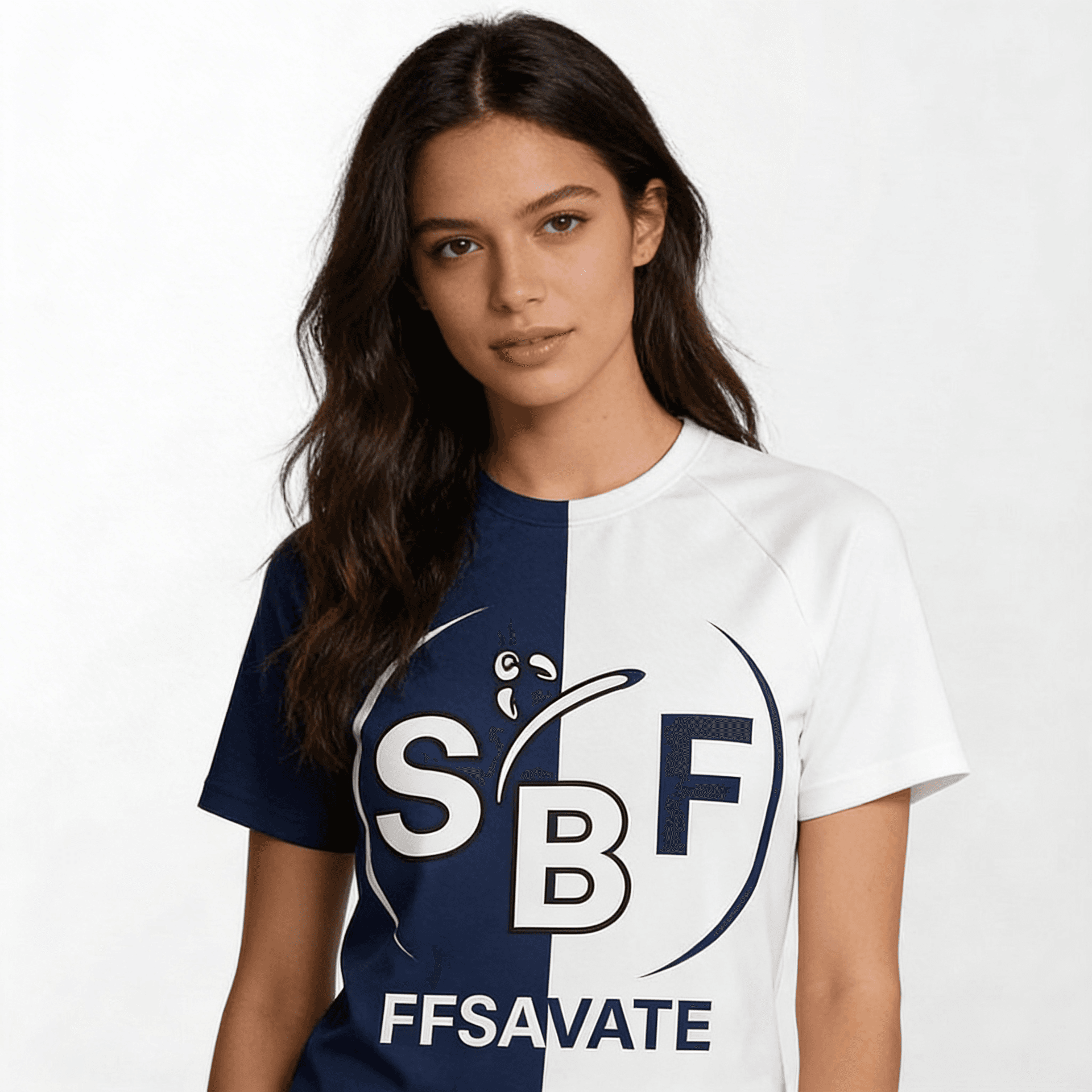 T-Shirt SBF Dynamic Bleu/Blanc