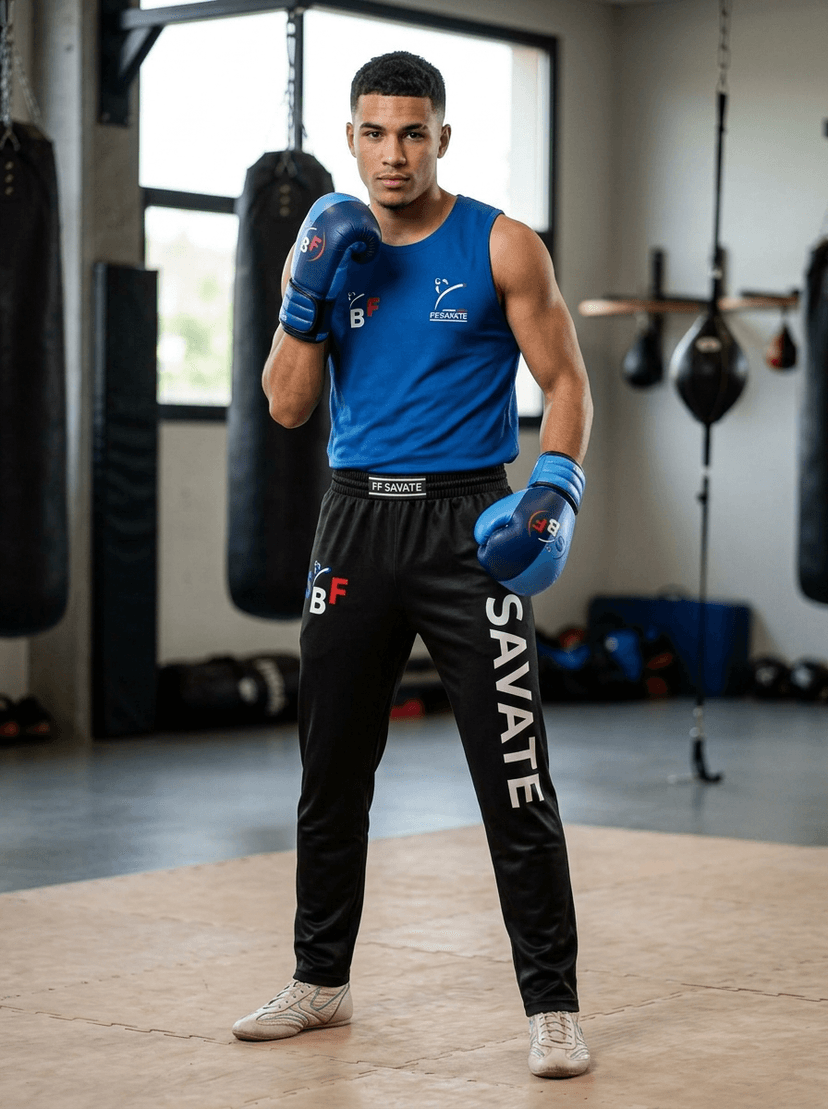 Top Lycra Homme Savate Bleu