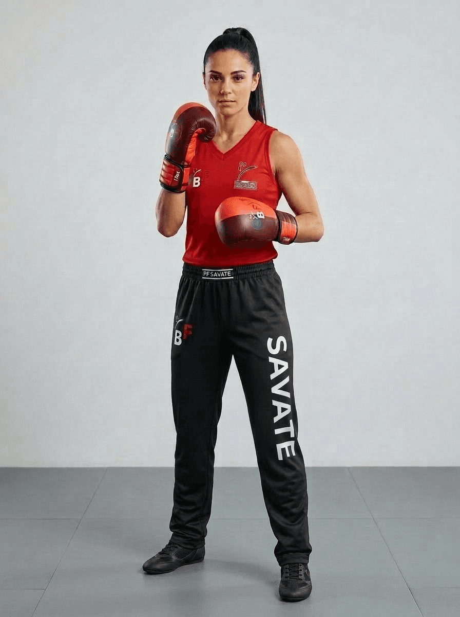 Top Lycra Femme Savate Rouge