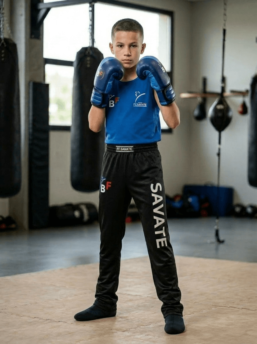 Top Lycra Enfant Compétition Bleu