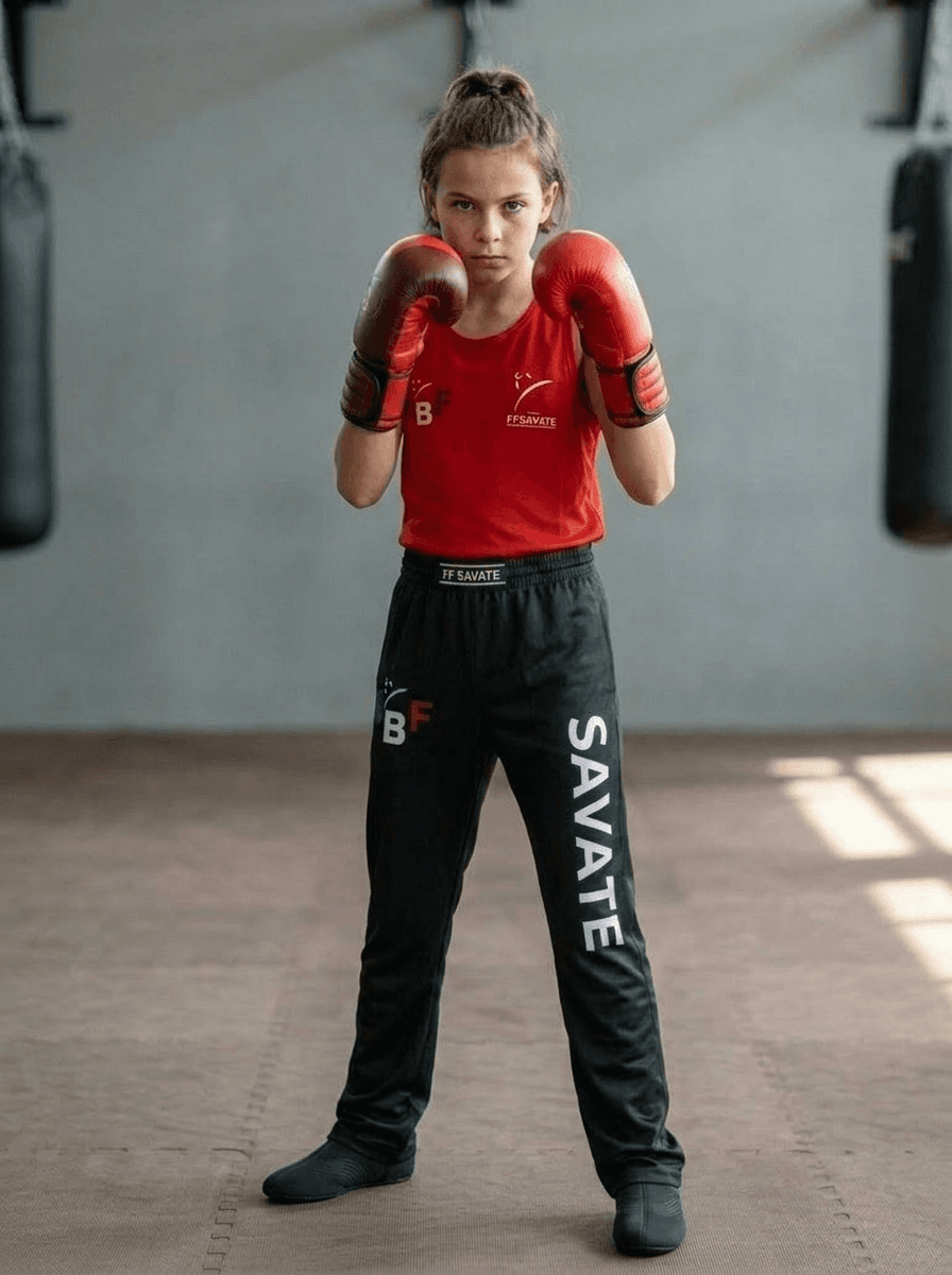 Top Lycra Enfant Compétition Rouge