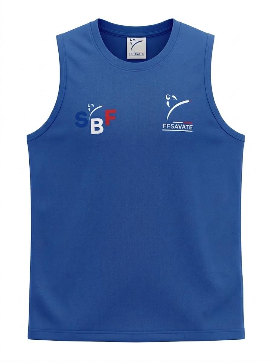 Top Lycra Enfant Compétition Bleu