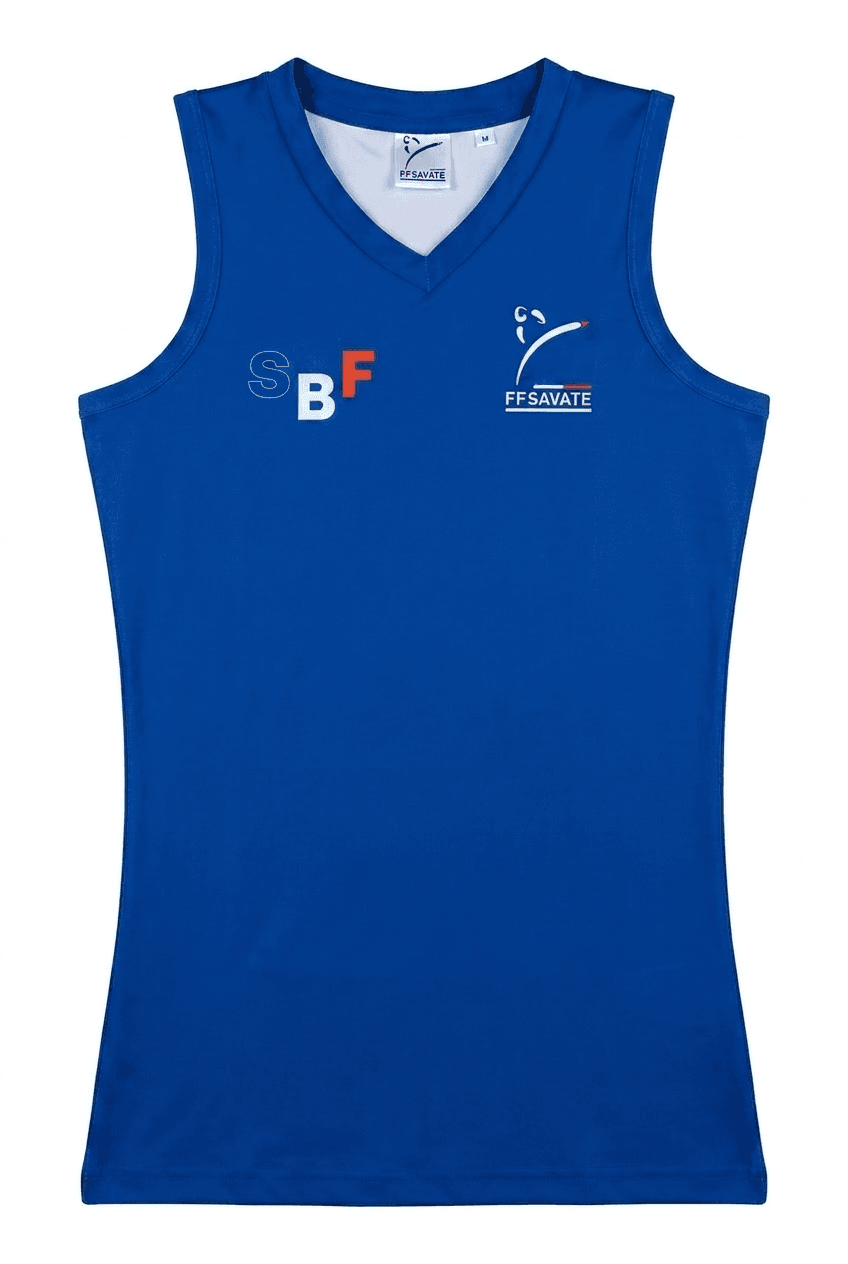 Top Lycra Femme Savate Bleu — Vue produit