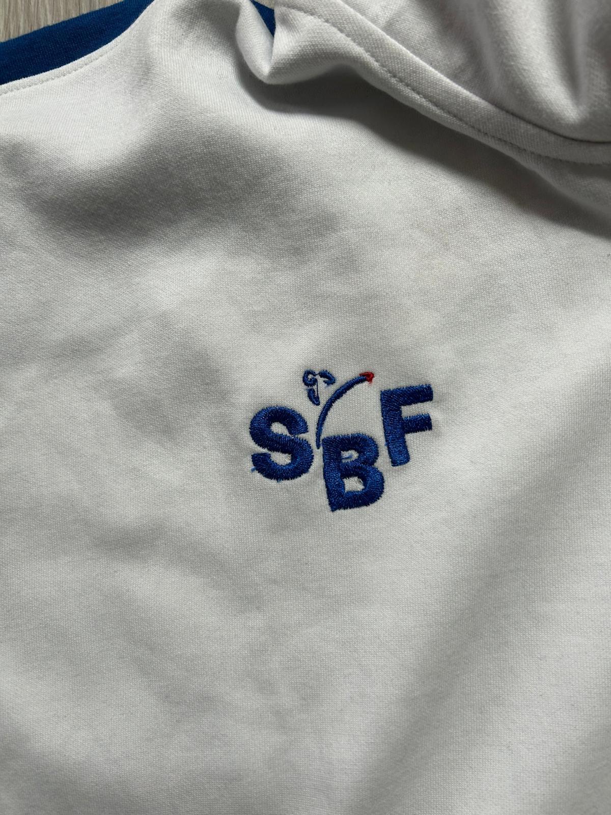Sweat Capuche Blanc - Logo brodé SBF