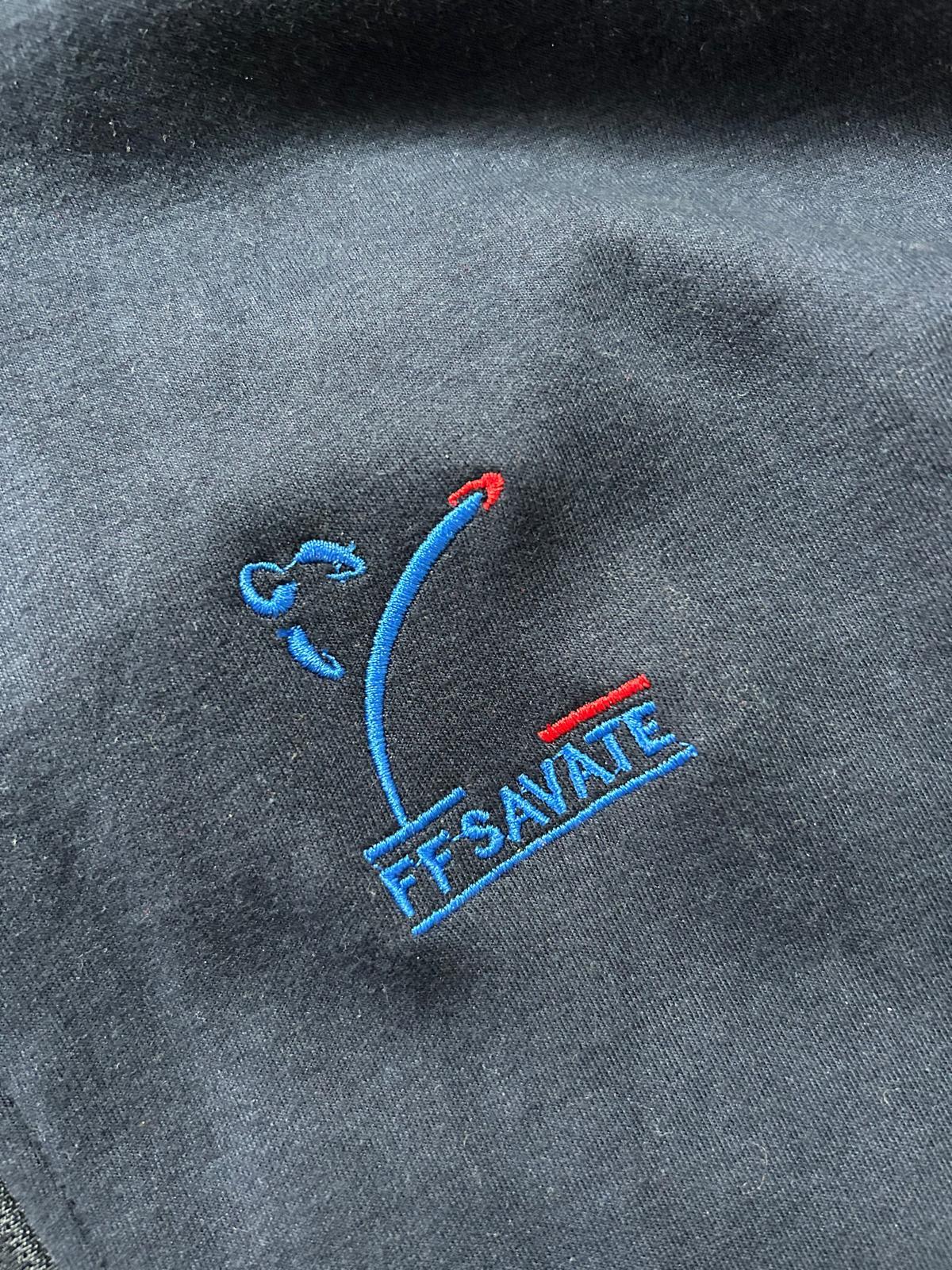 Sweat Capuche Bleu - Logo brodé FF SAVATE