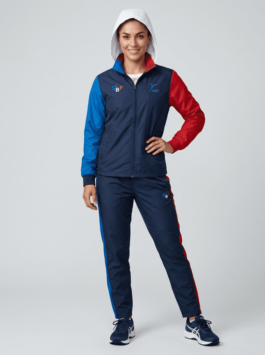 Coupe-Vent Savate Bleu — Femme Portée