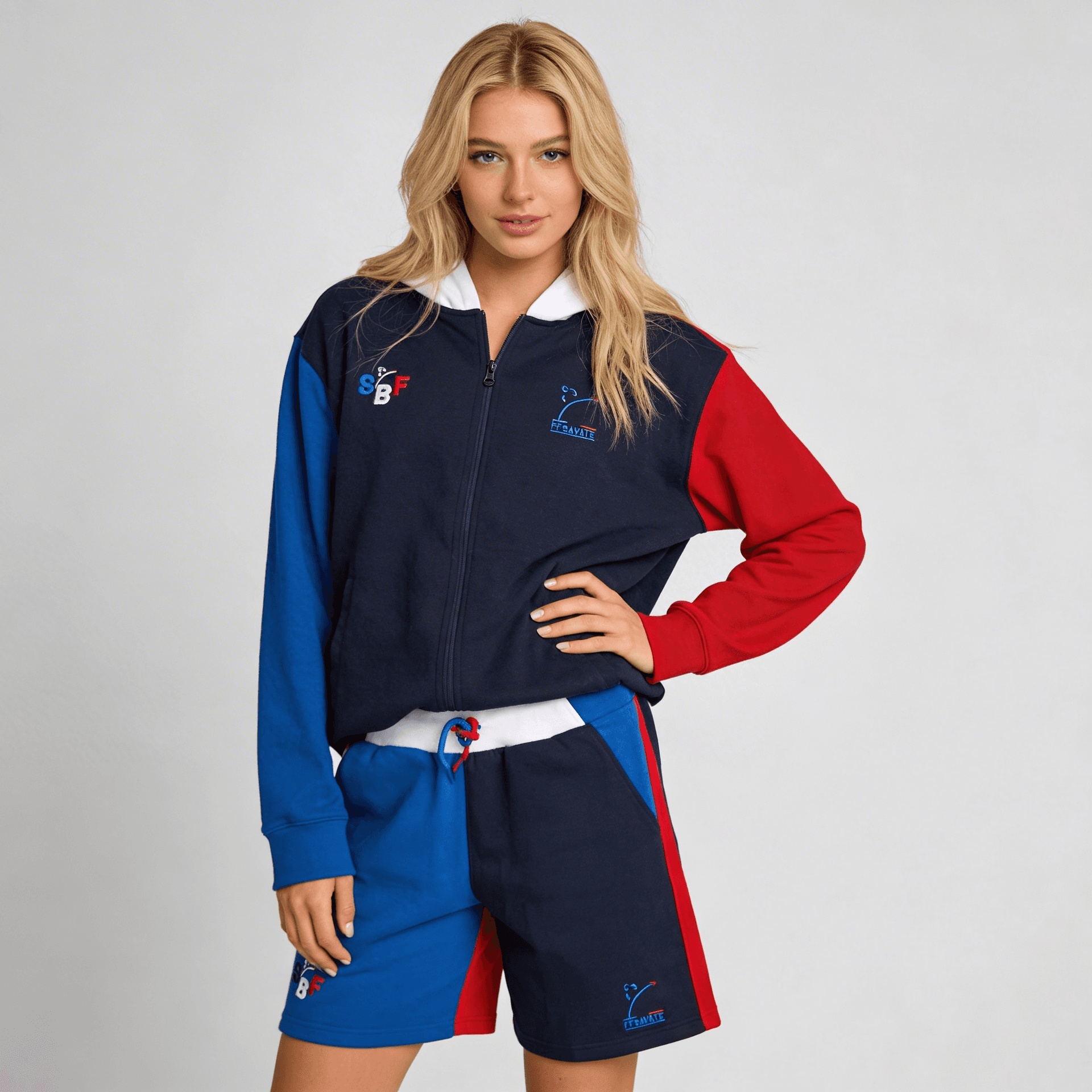 Short Long Bleu — Ensemble femme