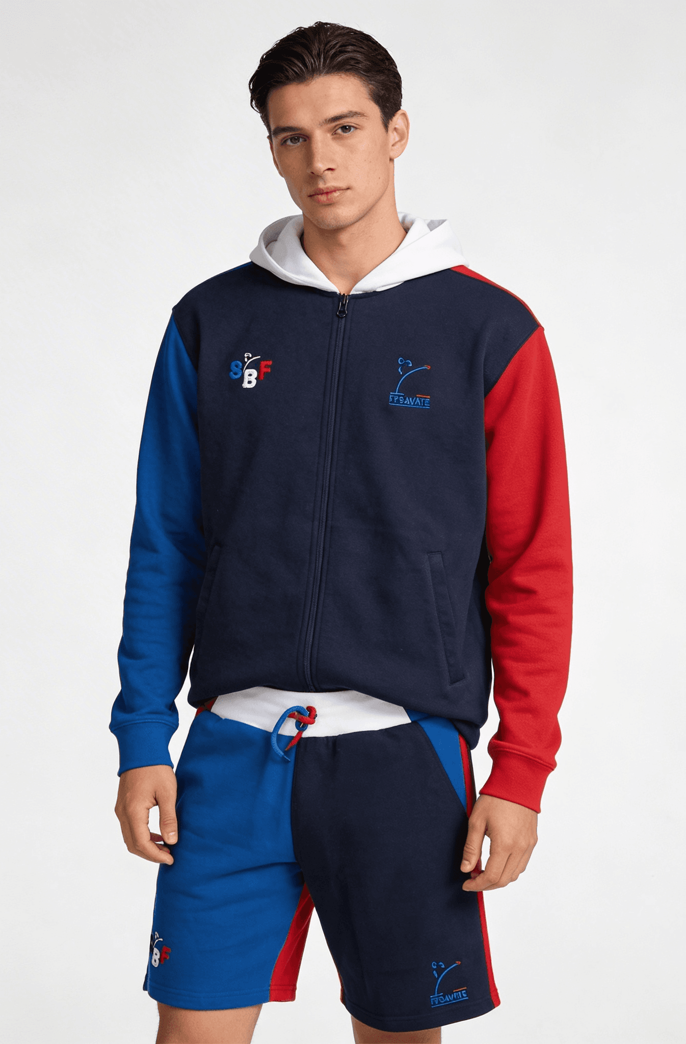 Sweat Capuche SBF Bleu — Ensemble Homme