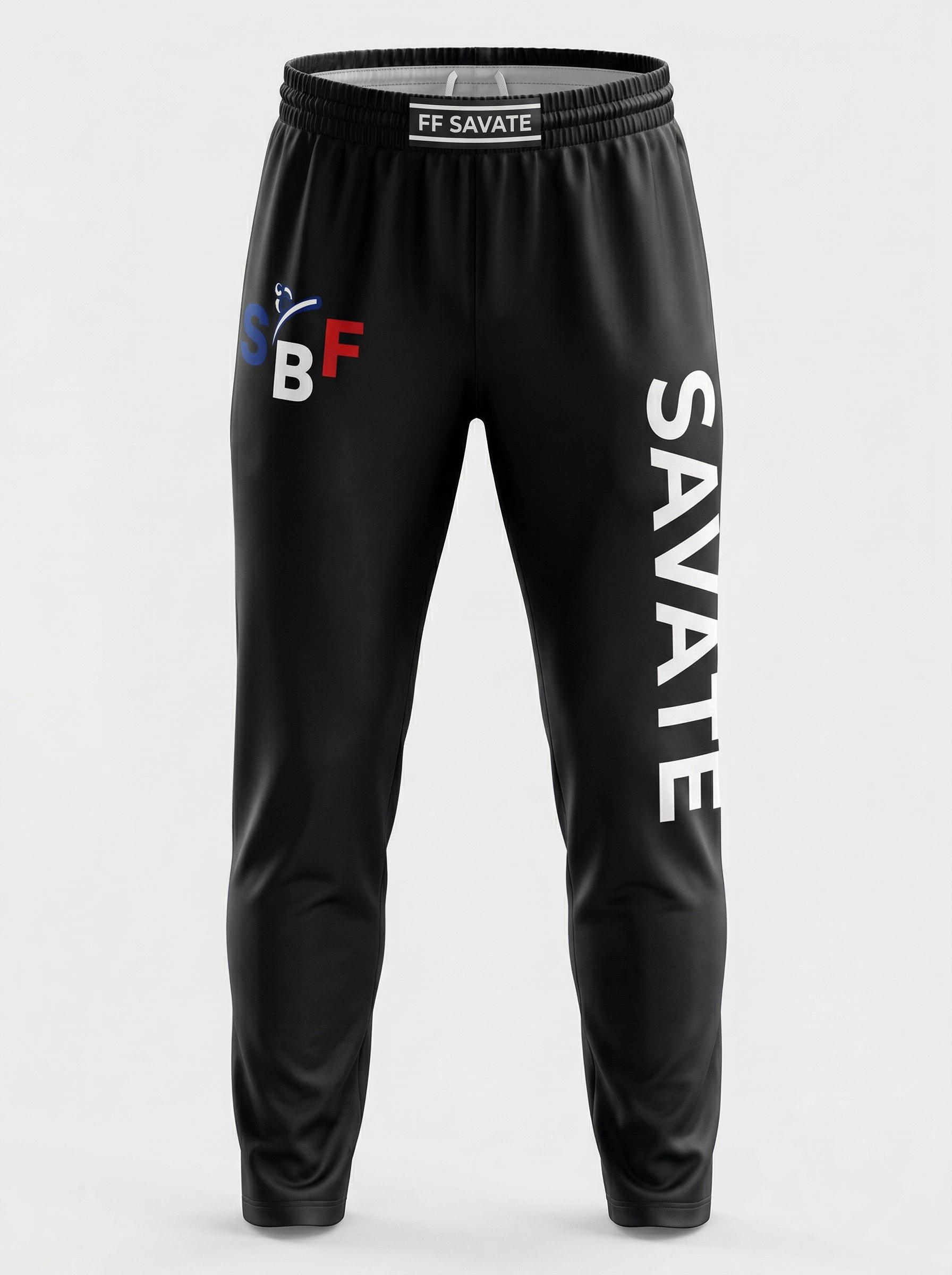 Pantalon Combat Lycra Femme Noir — Devant