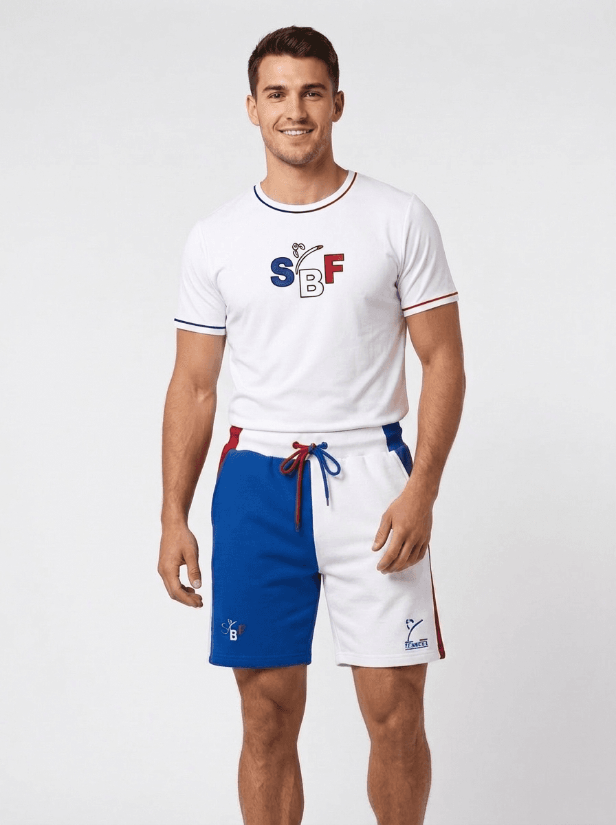 Short Long Savate Blanc — Homme Porté