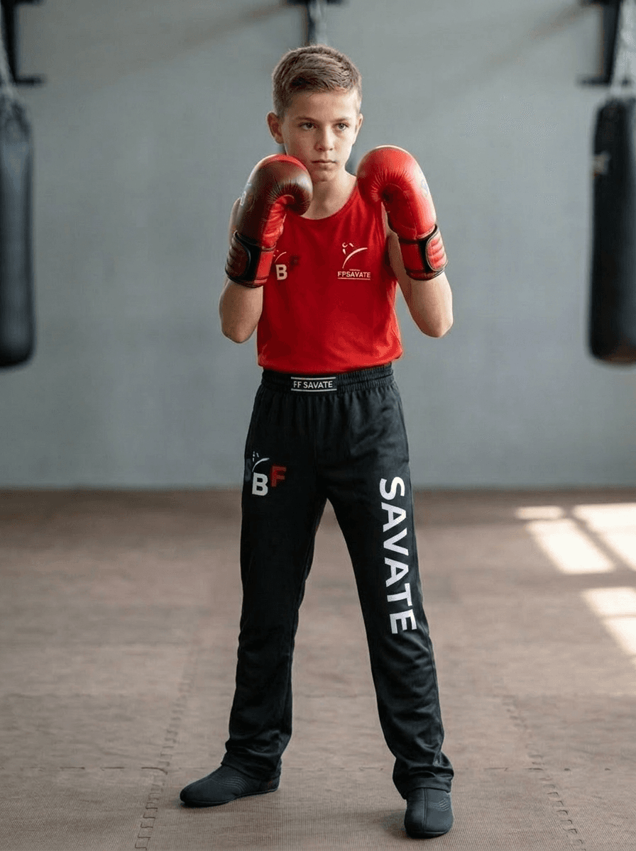 Kit Textile Enfant — Top Rouge porté